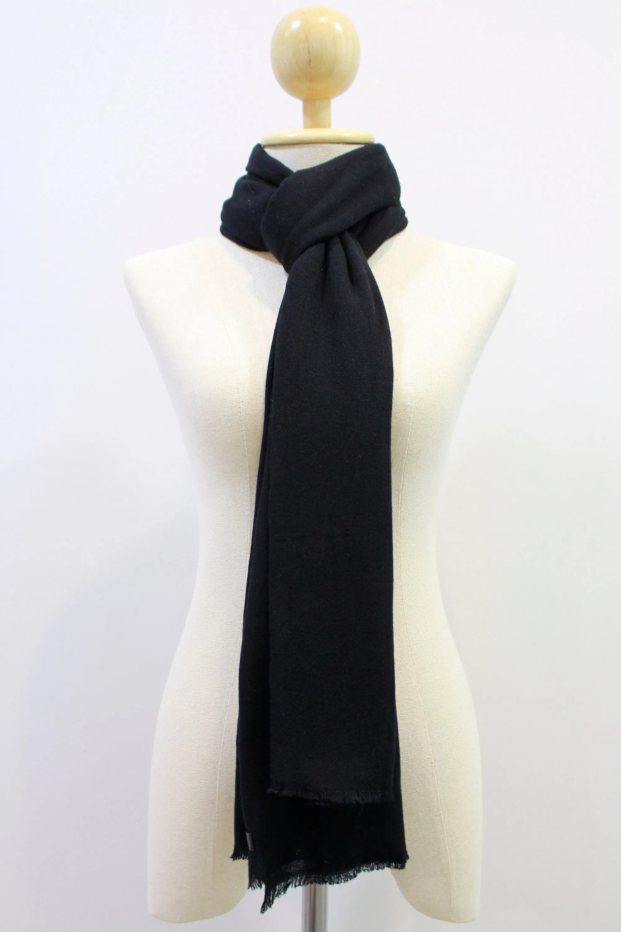 100% Cashmere Black Pashmina Shawl/Scarf