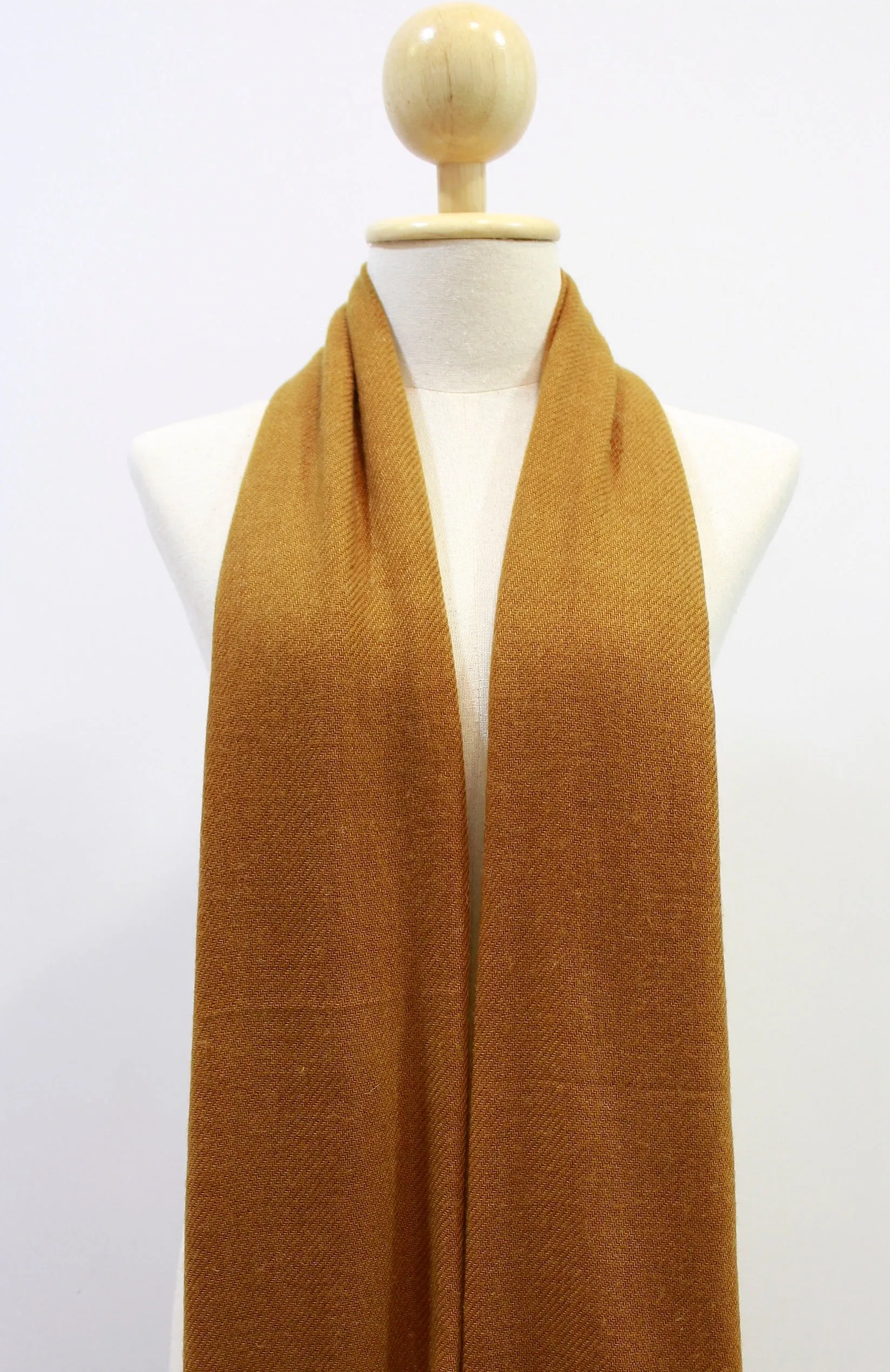 100% Cashmere Dark Golden Pashmina Shawl/Scarf