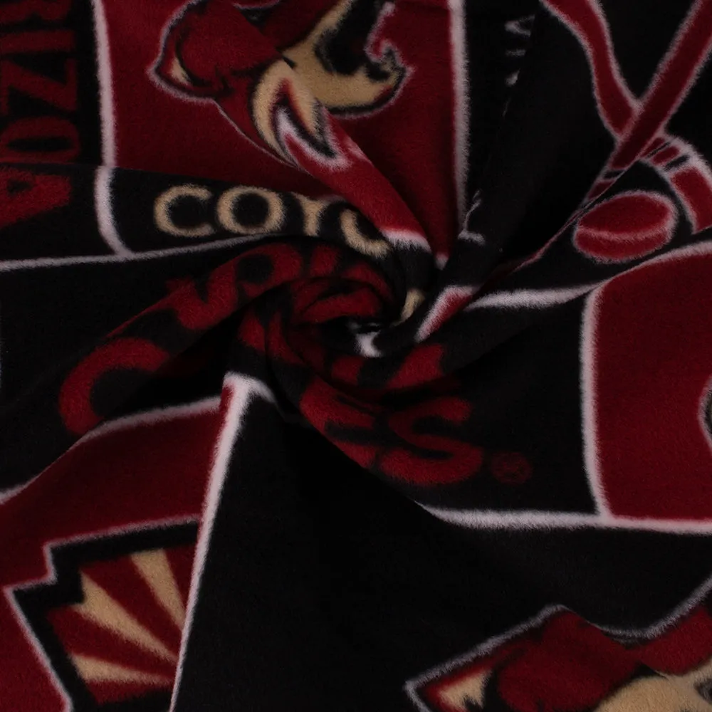 Arizona Coyotes - NHL Fleece Print - Squares