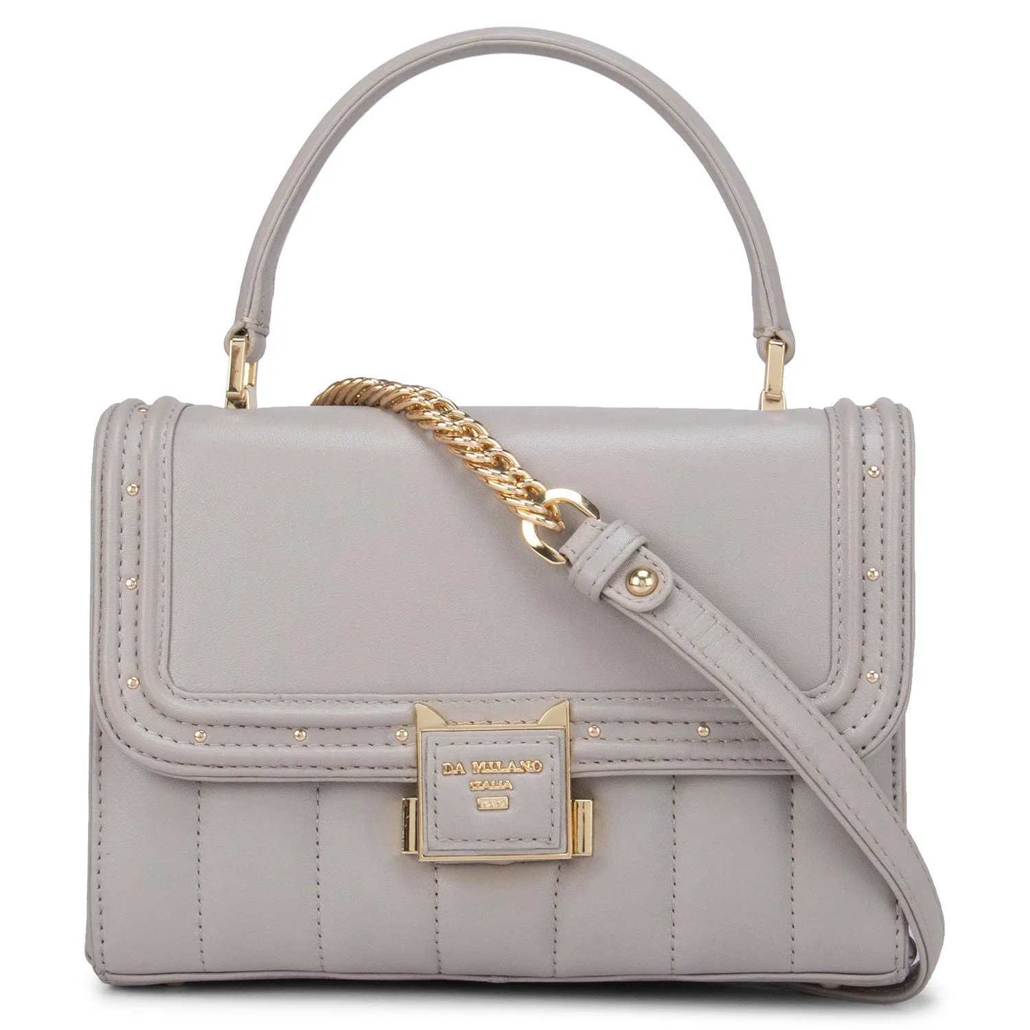 Beige Plain Satchel Bag