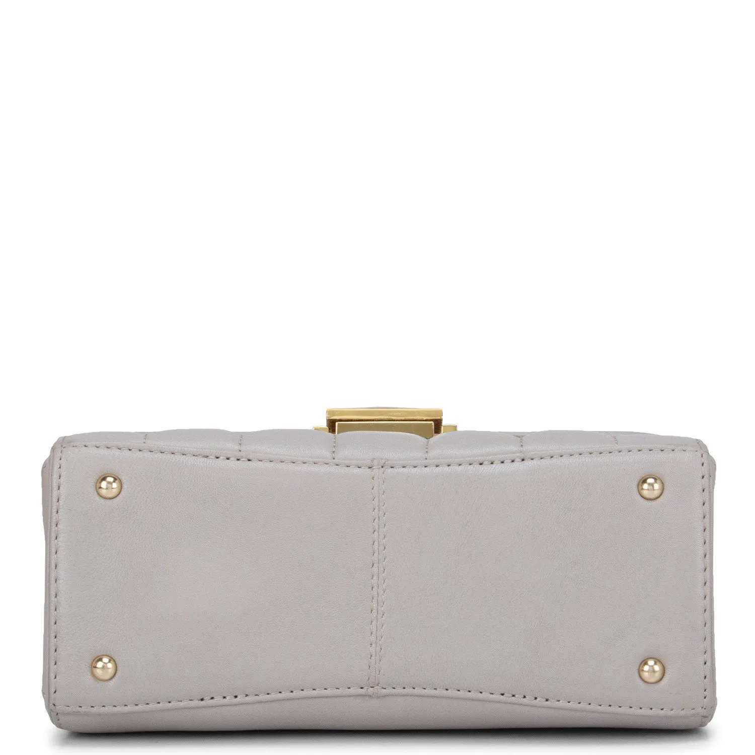 Beige Plain Satchel Bag