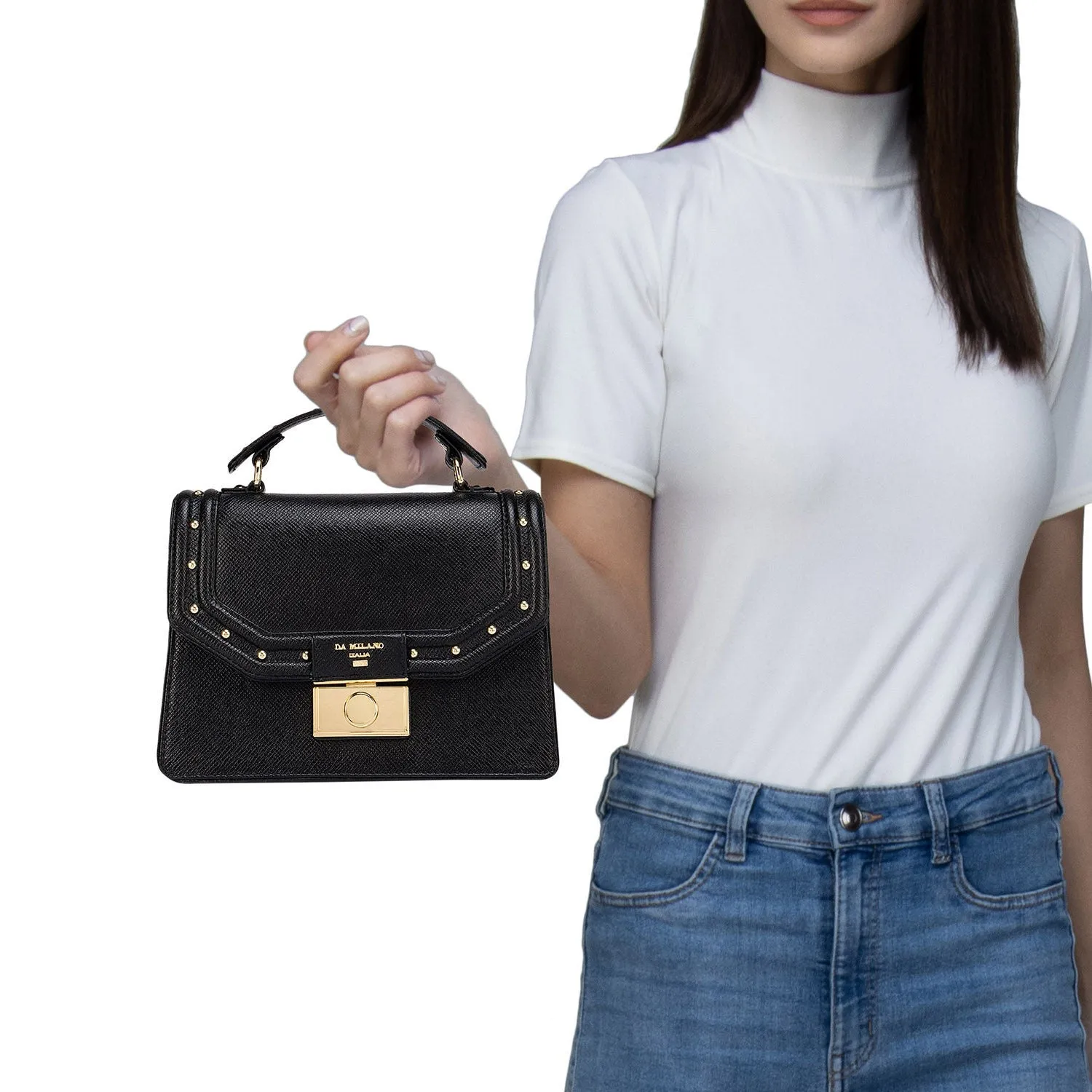 Black Franzy Satchel Bag