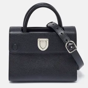 Black Leather Mini Diorever Tote