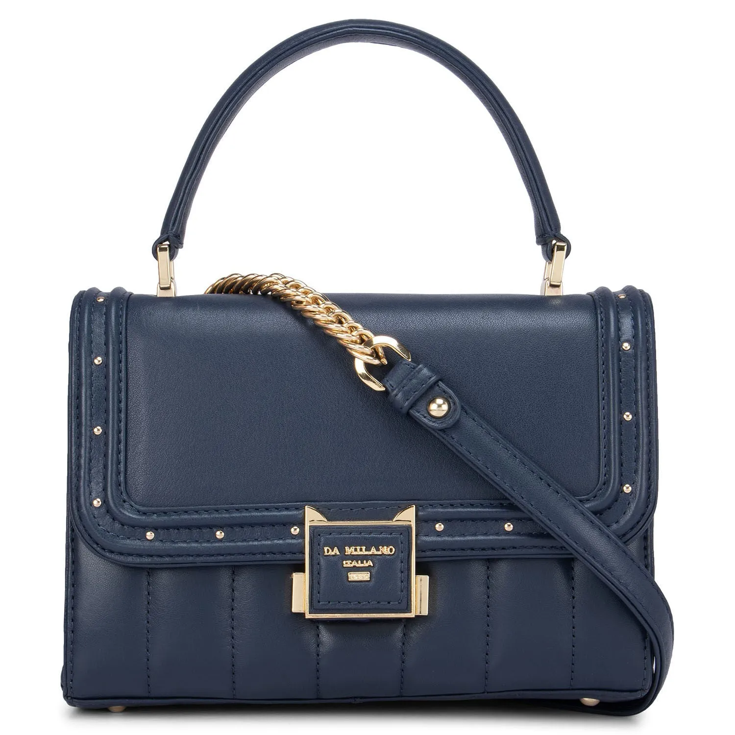 Blue Plain Satchel Bag