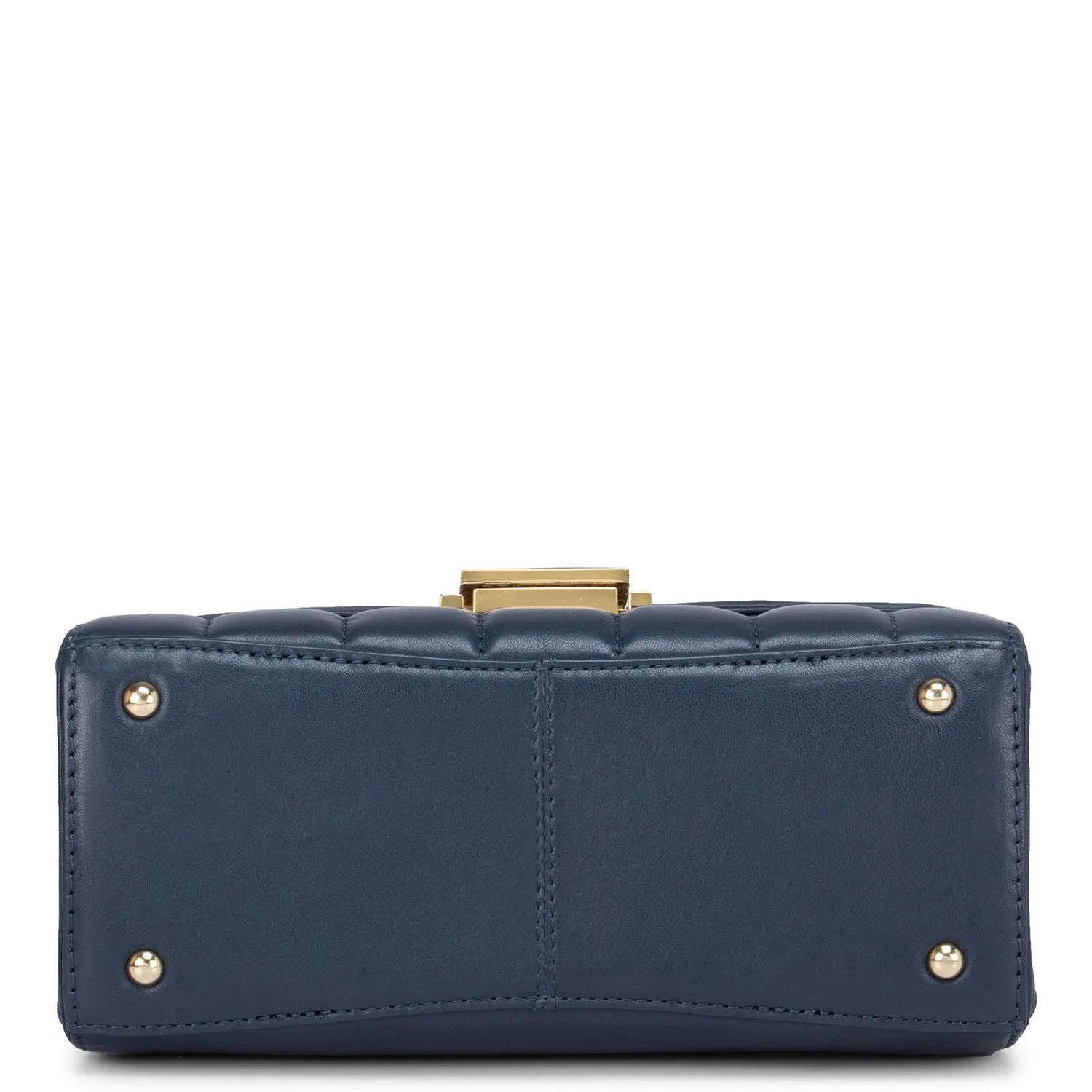 Blue Plain Satchel Bag