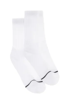 Bonds Kids Organic Crew Socks 2 Pack - White