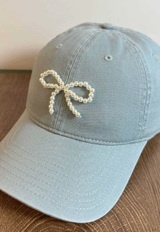 Bow baseball cap