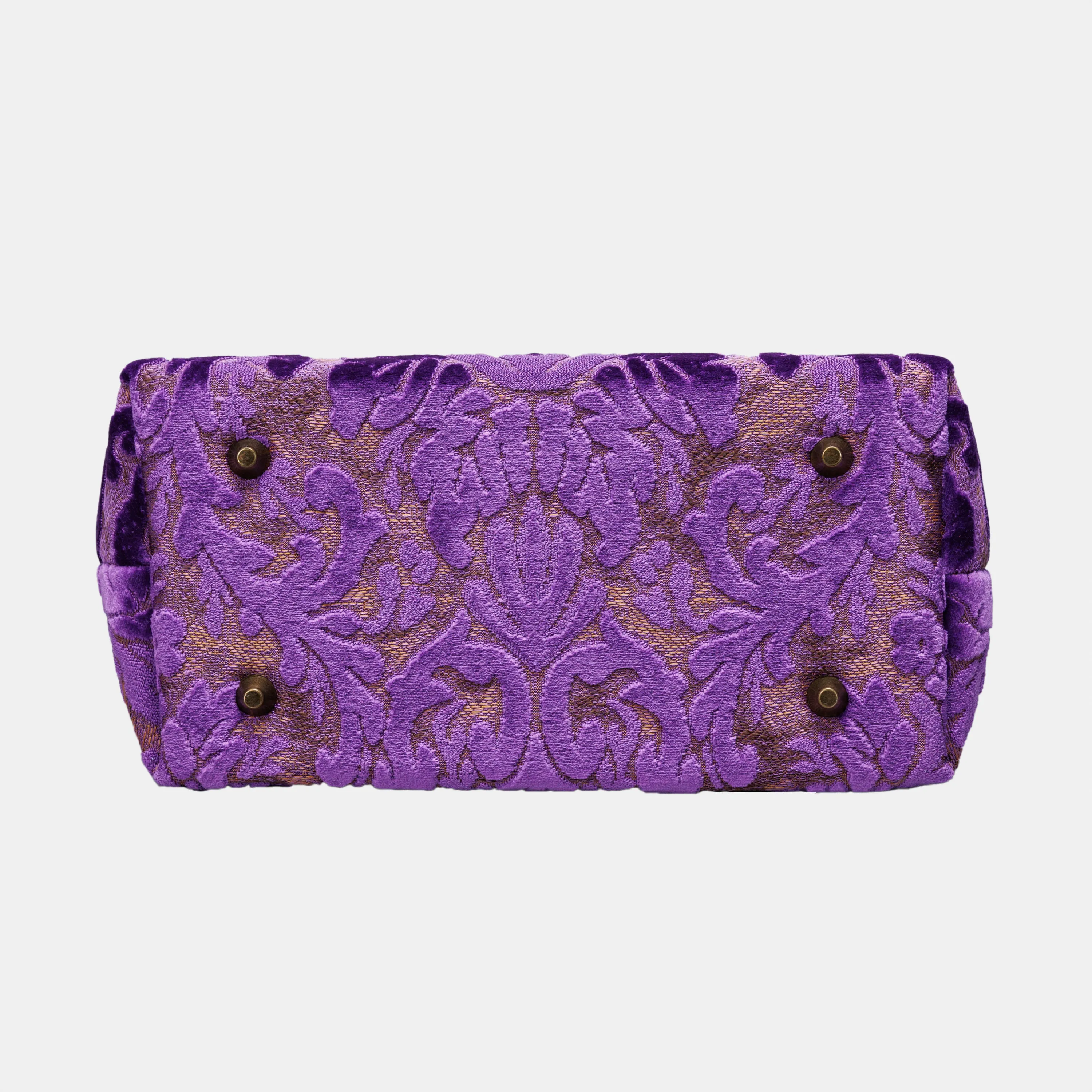 Burnout Velvet Purple Carpet Satchel