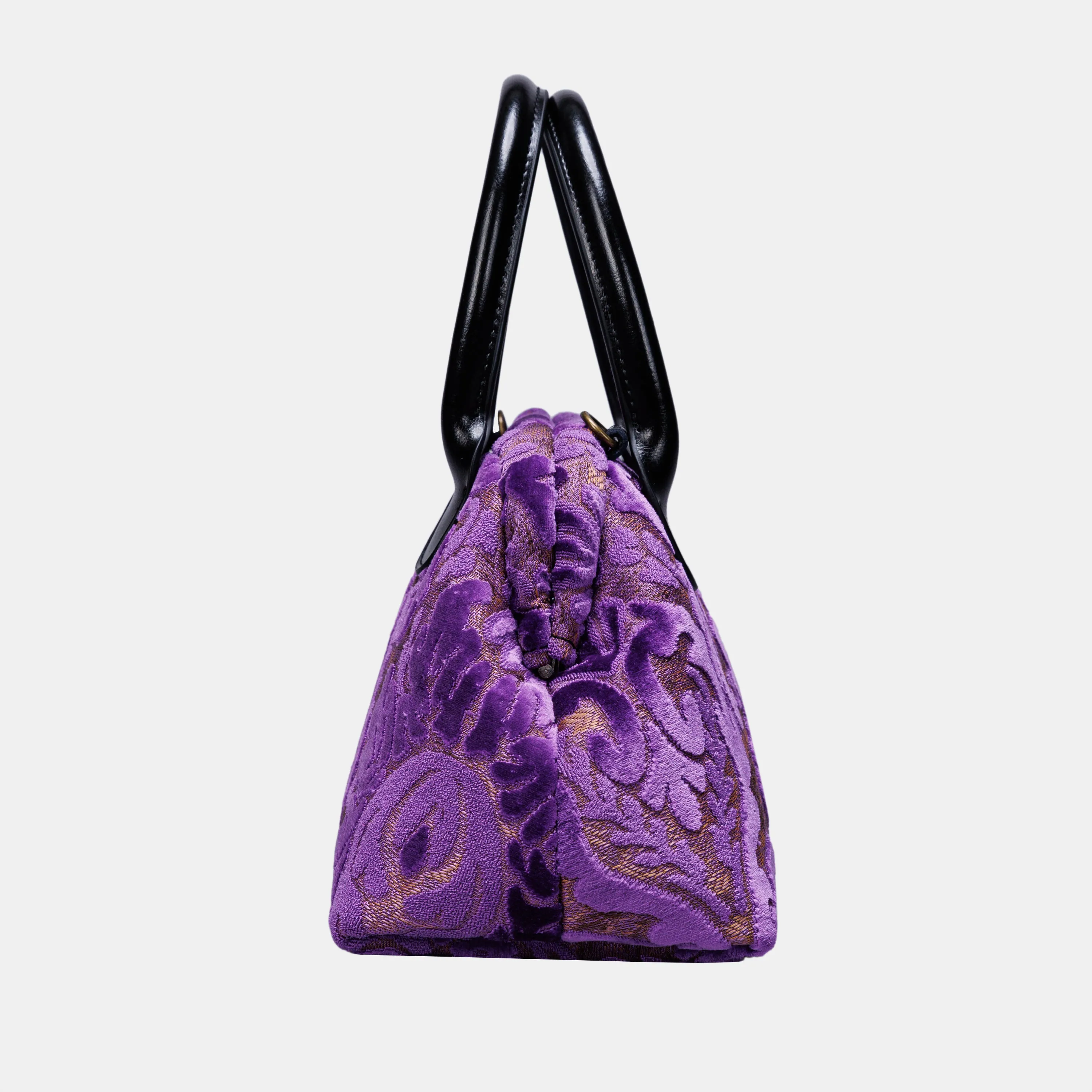 Burnout Velvet Purple Carpet Satchel