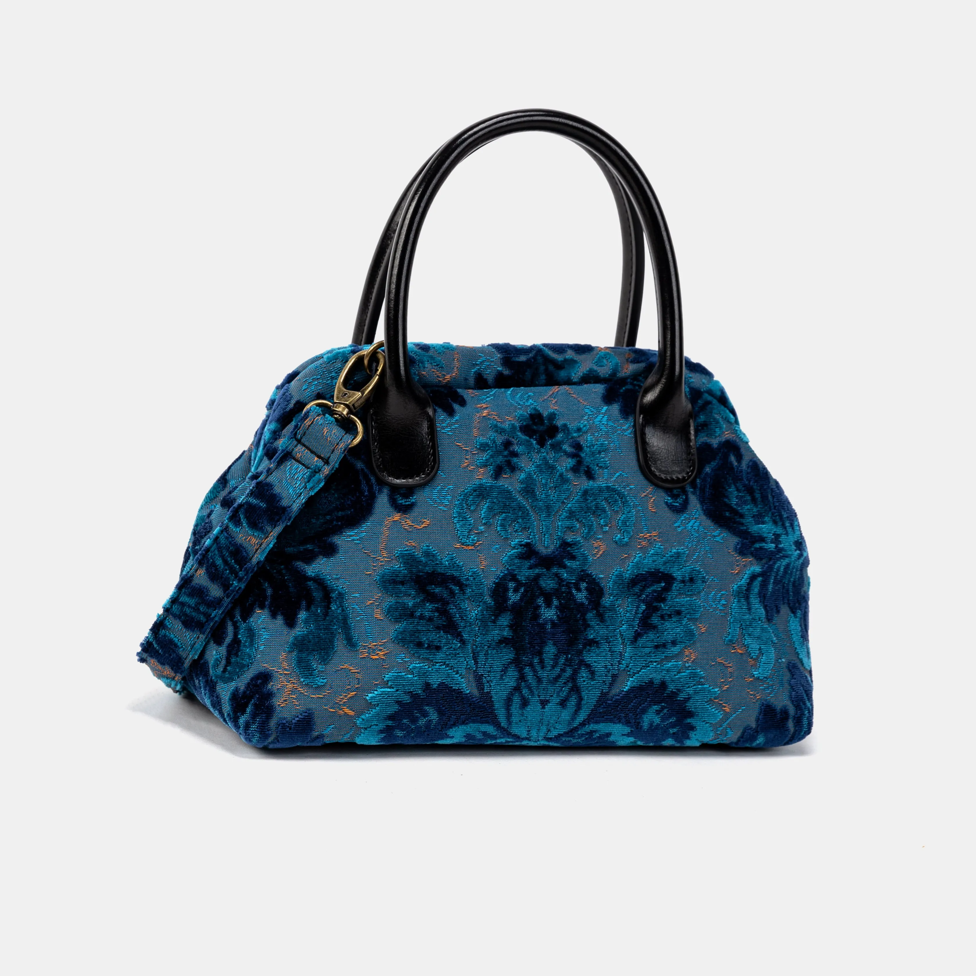 Burnout Velvet Revival Aqua Carpet Satchel