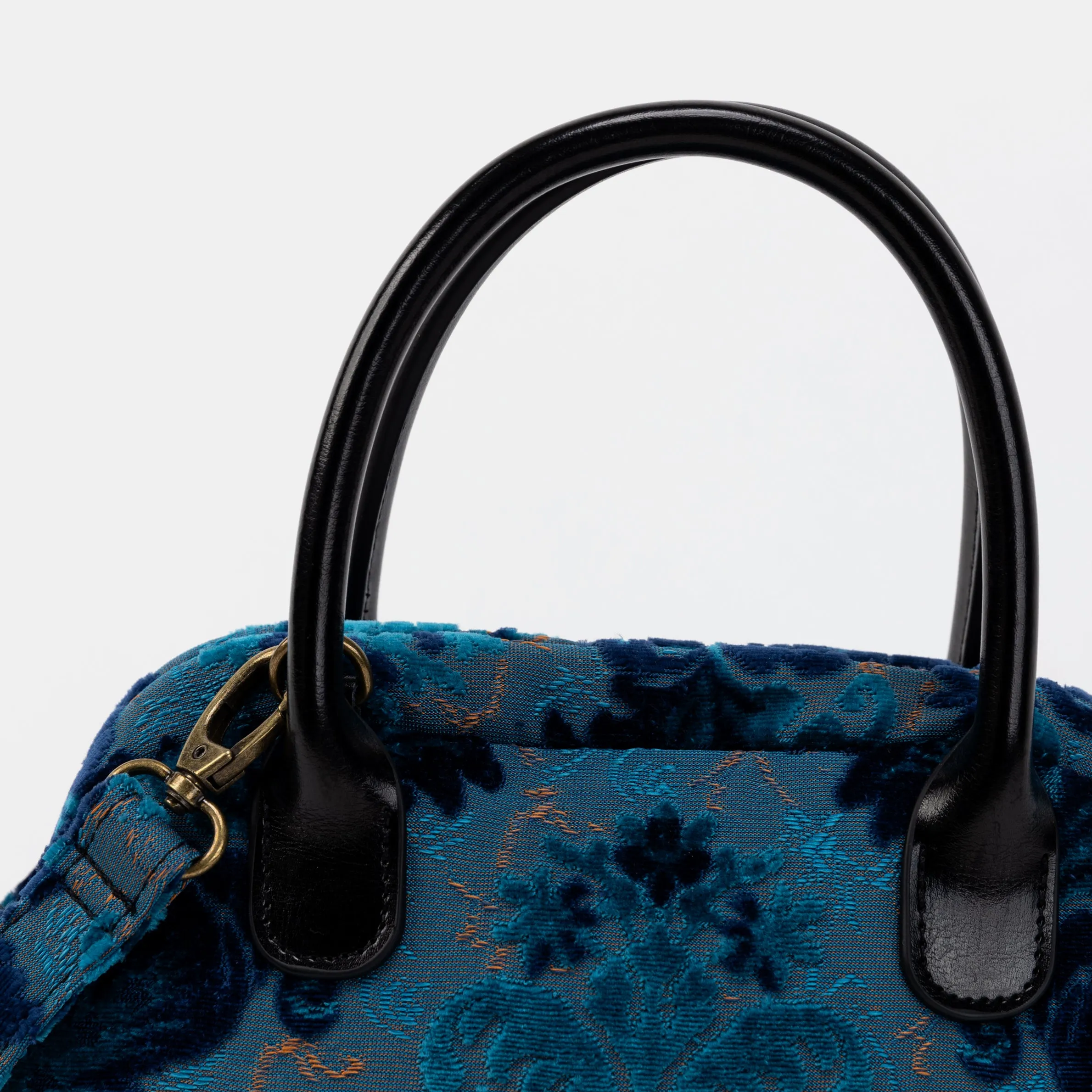 Burnout Velvet Revival Aqua Carpet Satchel