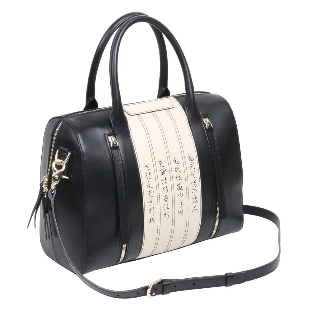 Calligraphy Black Satchel