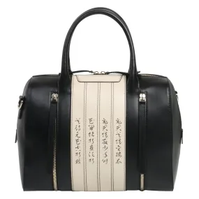 Calligraphy Black Satchel