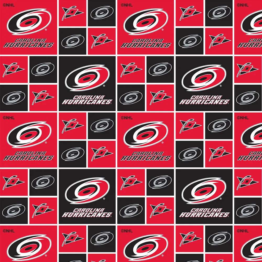 Carolina Hurricanes - NHL Cotton Print - Squares