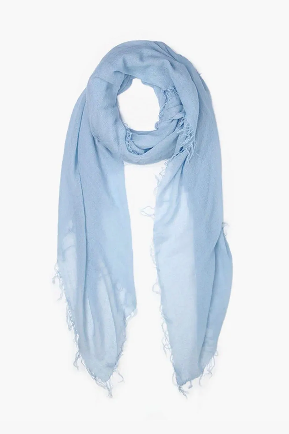 Cashmere and Silk Scarf Simply Blue