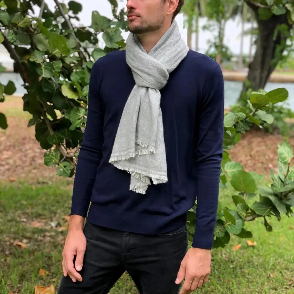 Cashmere Scarf | Gray Handloom