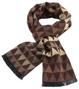 Casual Warm Scarf With Mix Plaid Color For Men