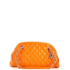 CHANEL Just Mademoiselle Bag Quilted Patent Small