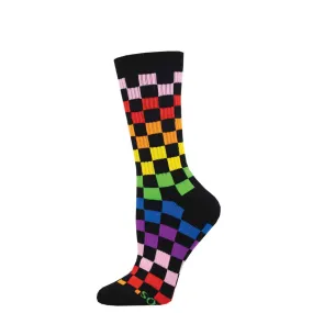 Check Me Out (Black) Unisex Active Crew Socks L/XL