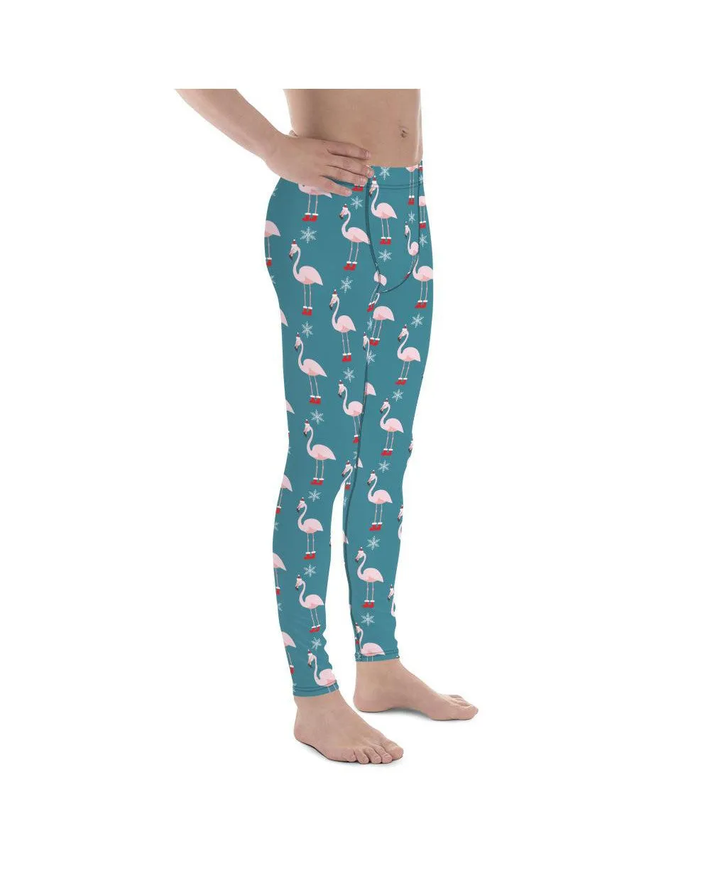 Christmas Flamingo Patterned Meggings