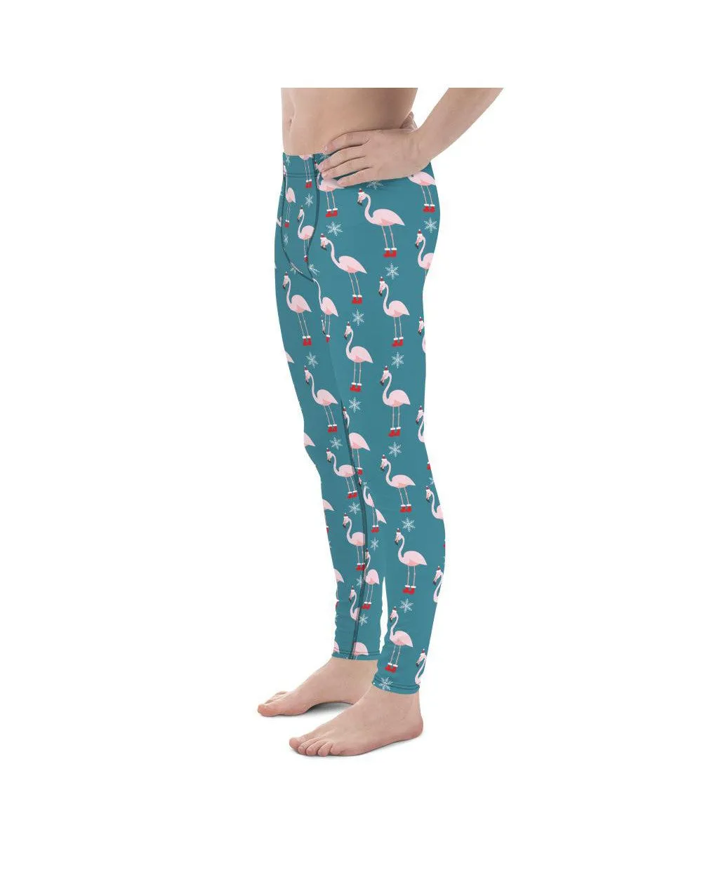 Christmas Flamingo Patterned Meggings