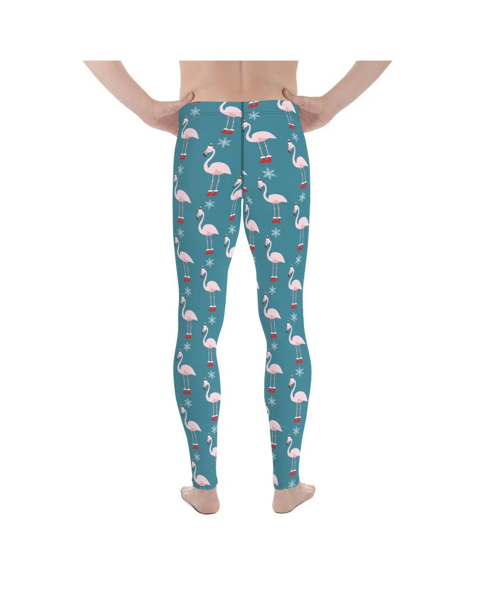 Christmas Flamingo Patterned Meggings