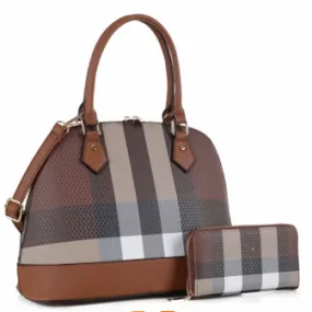 Classic Plaid 2-in-1 Handbag Set