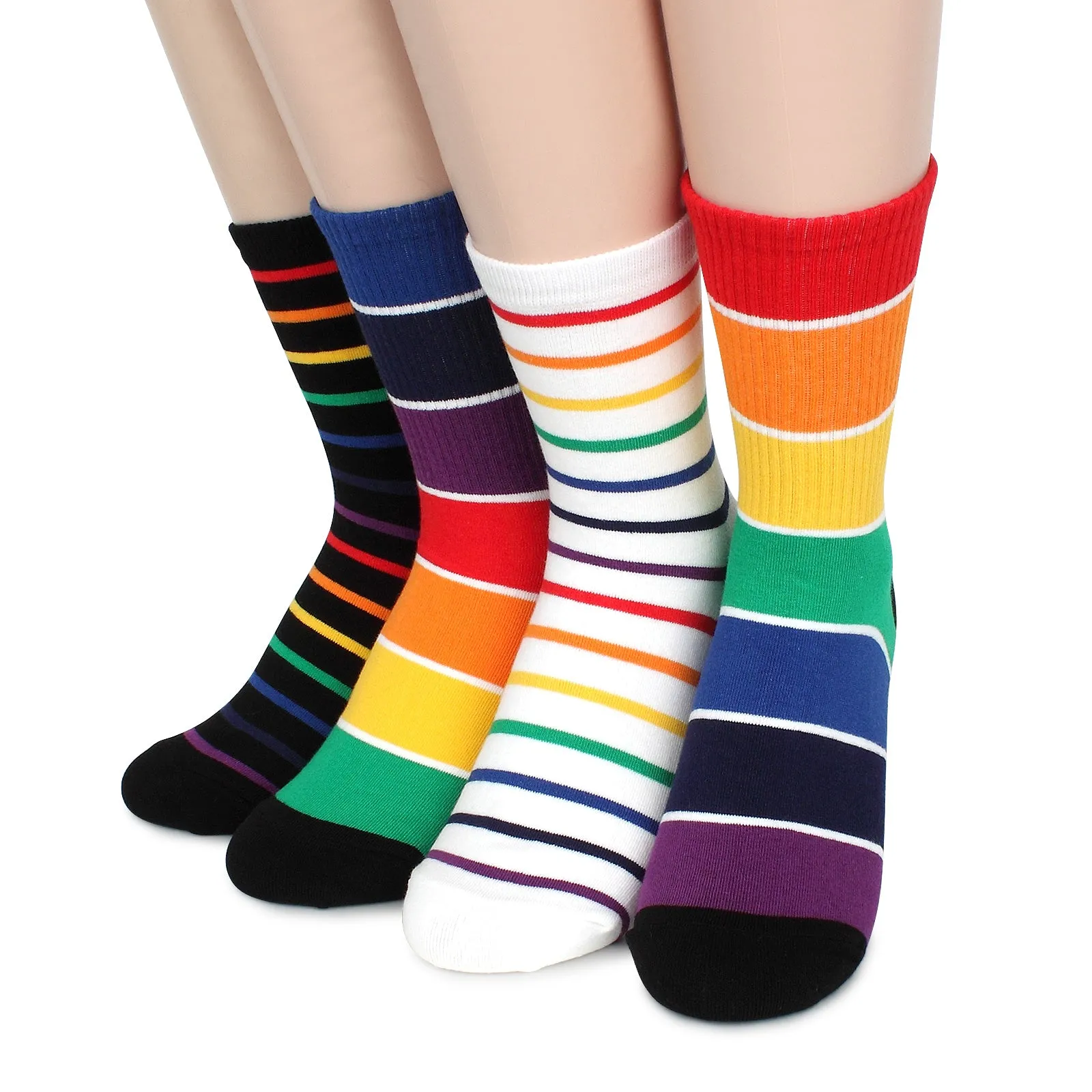 Colorful Fancy Socks Funny Street Fashion (Crew 4 pairs) AK14