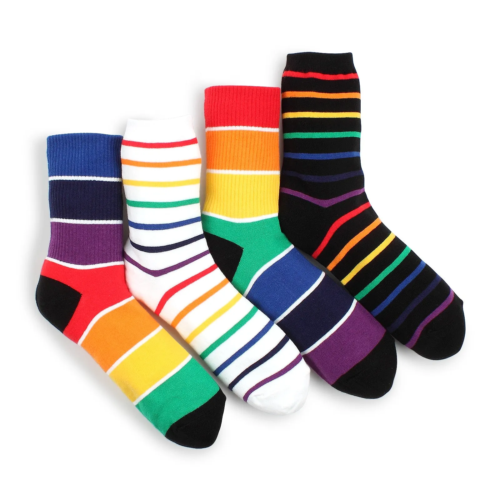 Colorful Fancy Socks Funny Street Fashion (Crew 4 pairs) AK14