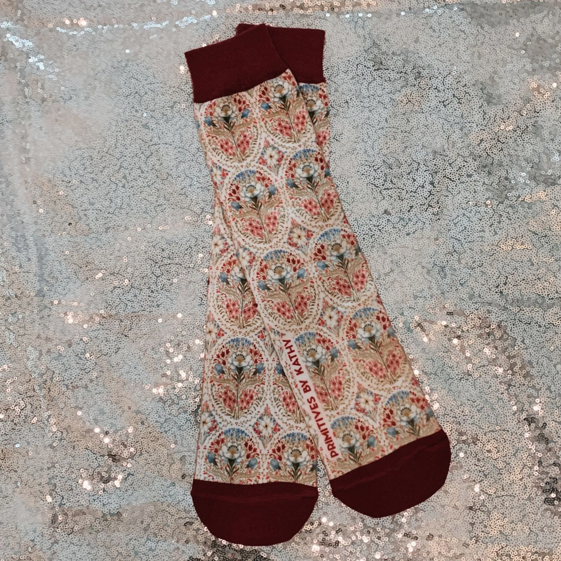 Colorful Farmhouse Floral Socks | Women‘s Novelty Socks