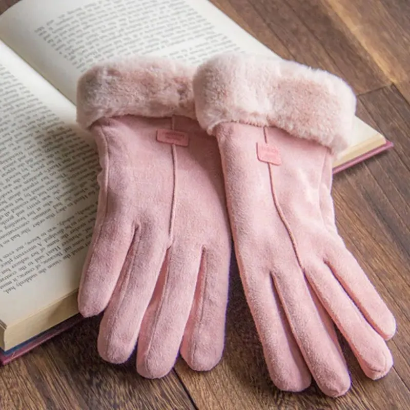 Cute Suede Gloves