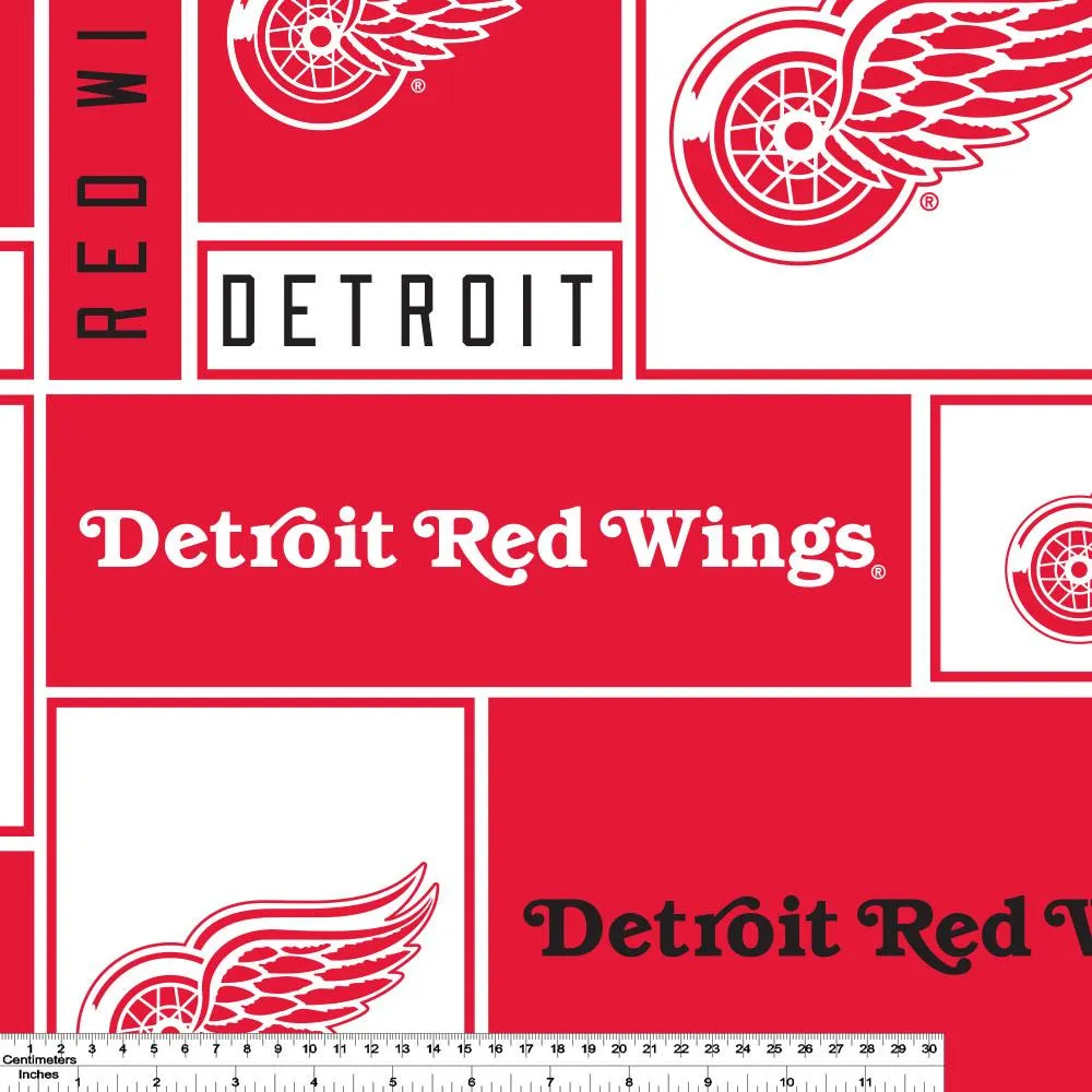 Detroit Red Wings - NHL Fleece Print - Patchwork