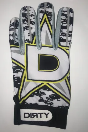 Dirty Sports, Batting Gloves - D-Star, Yellow