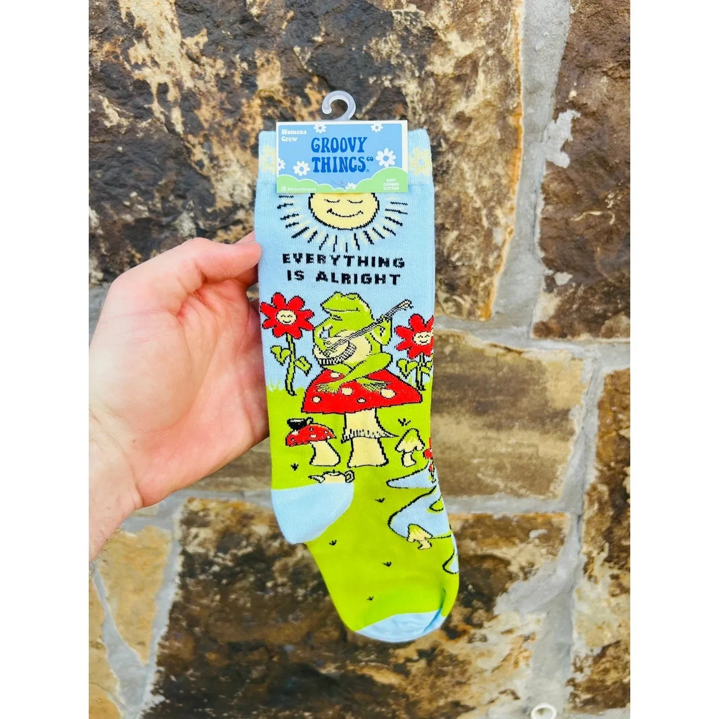 Everything Is Alright Toad and Toadstool Women's Crew Sock