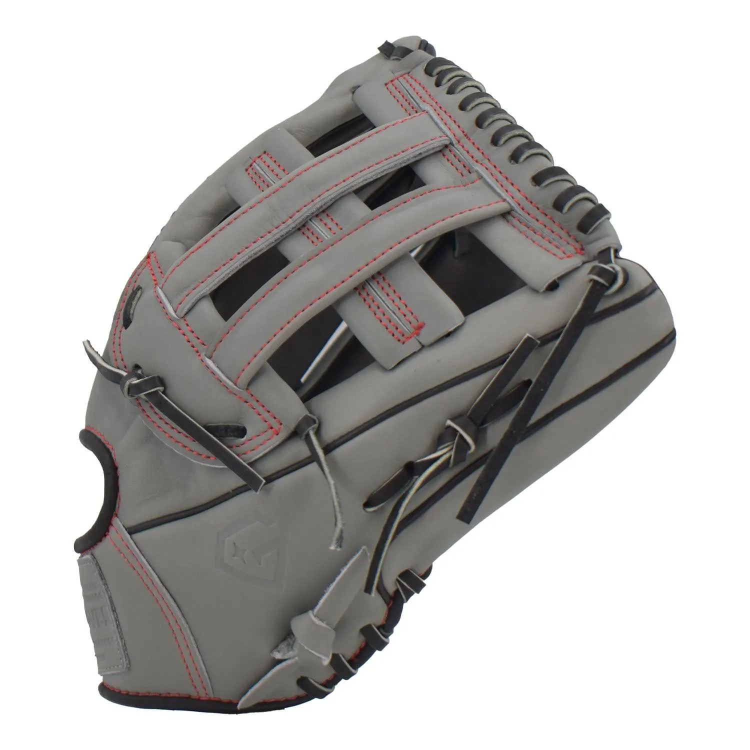 Gem Gloves Softball Fielding Glove - GEM009 Charcoal/Black/Red