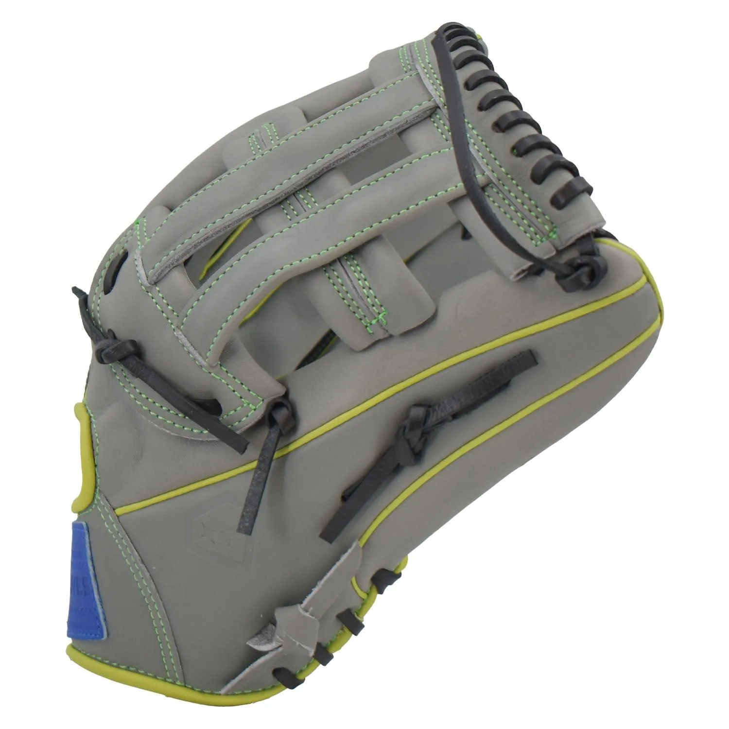 Gem Gloves Softball Fielding Glove - GEM010 Charcoal/Black/Neon Green