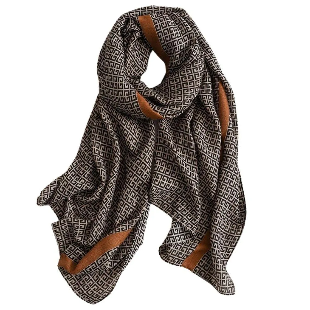 Geometric patterned lightweight Scarf, Wrap, Shawl great for Autumn/Winter