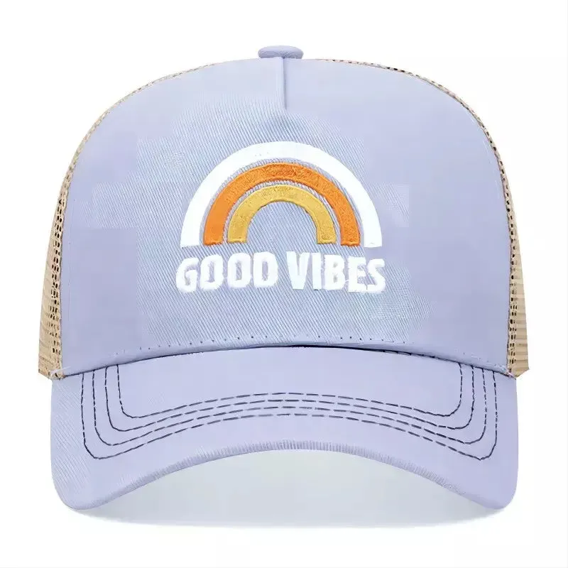 Good Vibes Rainbow Trucker Cap