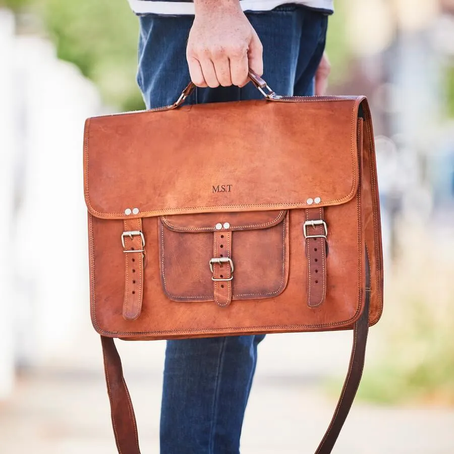 Grande Men's Classic Leather Satchel