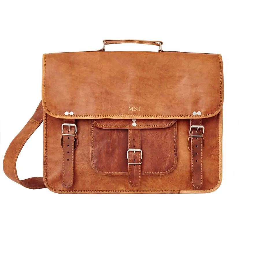 Grande Men's Classic Leather Satchel