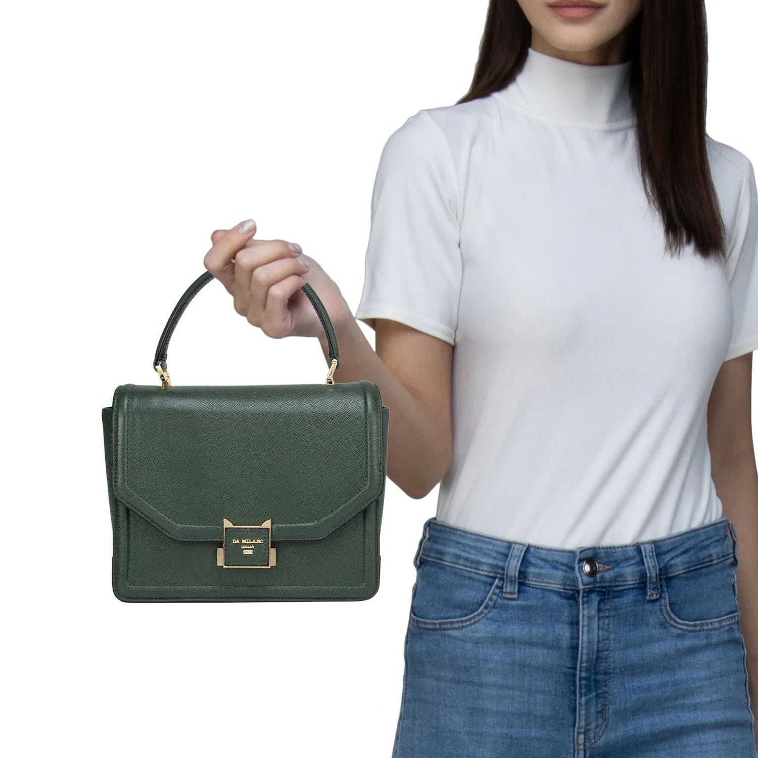 Green Franzy Satchel Bag