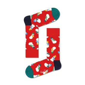 Happy Socks: Snowman Sock Red