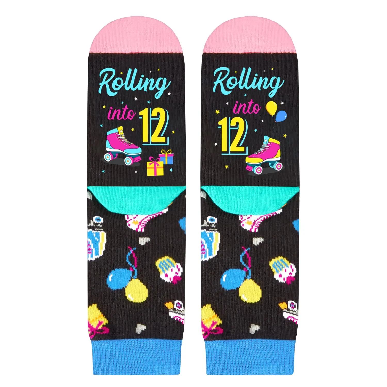 HAPPYPOP 12 Year Old Birthday Gifts Socks Ideas - Twelve Year Old Gifts in Birthday Gift Box, Presents for 12 Year Old with Greeting Card, Gifts for Tween Girls Age 12