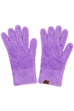 Hat | Plush Tween Terry Chenille Gloves- Purple | Hana