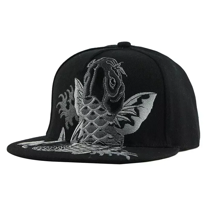 Japanese Koi Snapback Cap