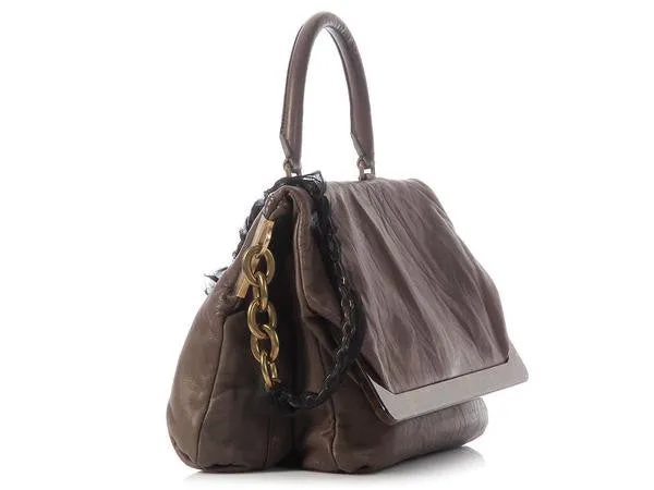 Lanvin Taupe Sac MM Bag