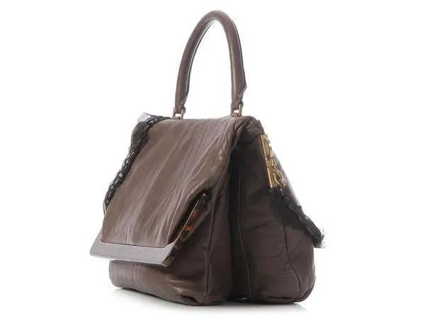 Lanvin Taupe Sac MM Bag