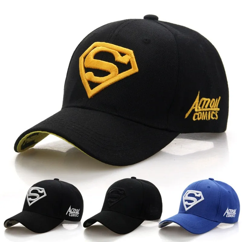 Letter Superman Casual Outdoor Baseball Caps For Men