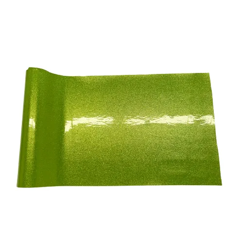 Lime Green Sparkle Glitter Vinyl Fabric