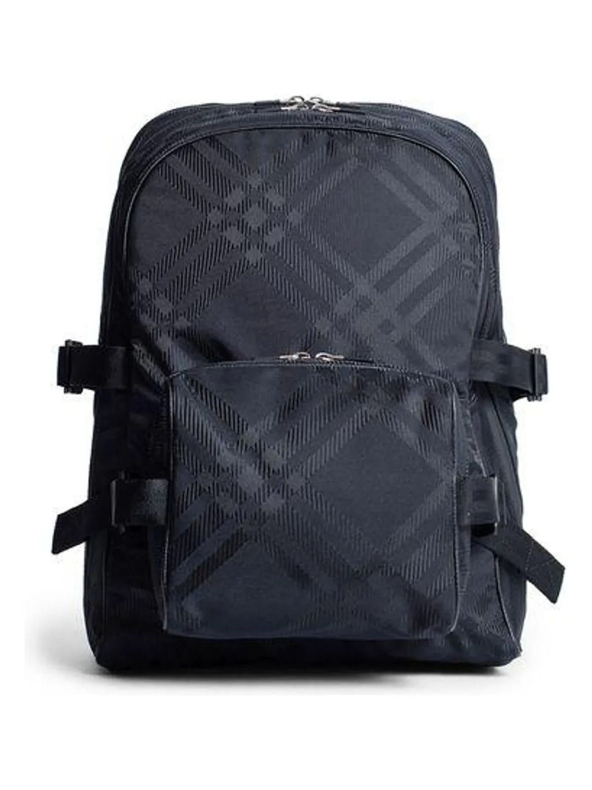 Men's Check Jacquard Backpack in Black | 8080840